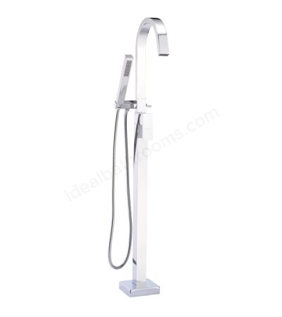 Essential Chira Floor Mounted Bath Shower Mixer Including Shower Kit 1 Tap Hole - Chrome
