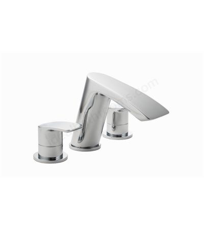 Essential Pisco 3 Tap Holes Bath Filler - Chrome