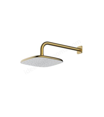 RAK Ceramics Petit Square Wall Mounted Rain Shower Head in Brush Gold