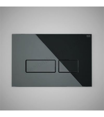 RAK Ceramics Ecofix Flush Plate with rectangular push (Black Glass)