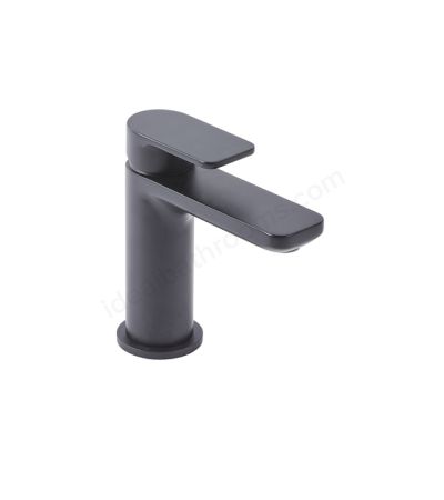 Tavistock Savour Mini; Deck Mounted; 1 Tap Hole Basin Mixer with Click Waste - Black