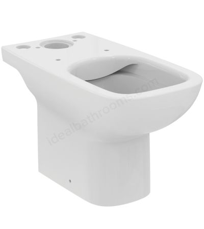 Ideal Standard i.life A Close Coupled Bowl with Horizontal Outlet and Rimless Technology White
