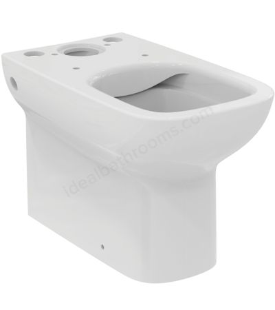 Ideal Standard i.life A Close Coupled Back-to-Wall WC Bowl with Horizontal Outlet and Rimless Technology White