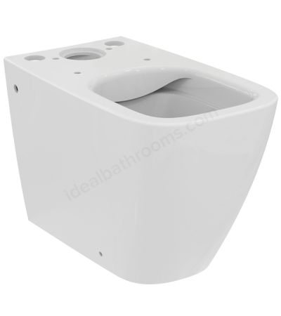Ideal Standard i.life S Compact Close Coupled Back-to-Wall WC Bowl with Horizontal Outlet and Rimless Technology White