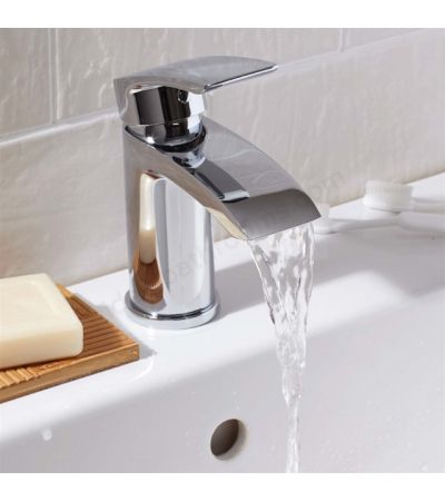 Scudo Belini Deck Mounted 1 Handle Basin Mixer w/ Waste - Chrome