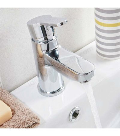 Scudo Favour Deck Mounted 1 Handle Basin Mixer w/ Waste - Chrome