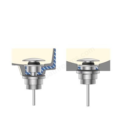 Scudo Universal Basin Waste - Chrome