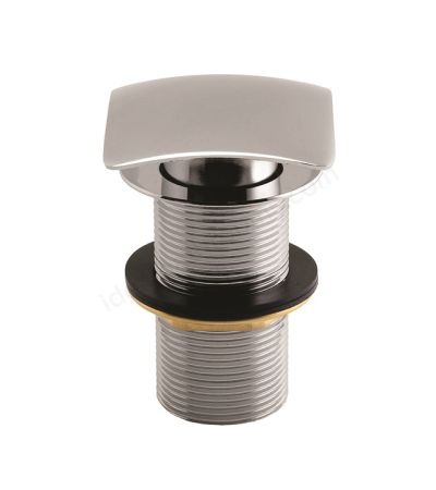 Scudo Square Dome Unslotted Sprung Basin Waste - Chrome