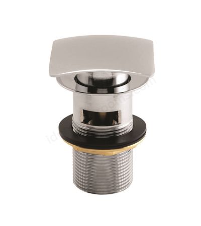 Scudo Square Dome Slotted Sprung Basin Waste - Chrome