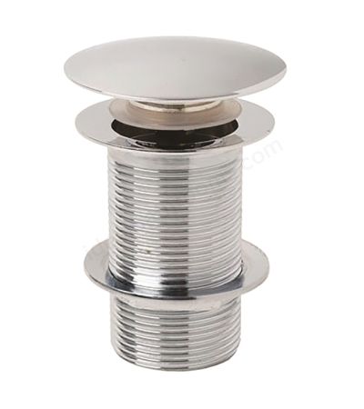 Scudo Round Dome Unslotted Sprung Basin Waste - Chrome