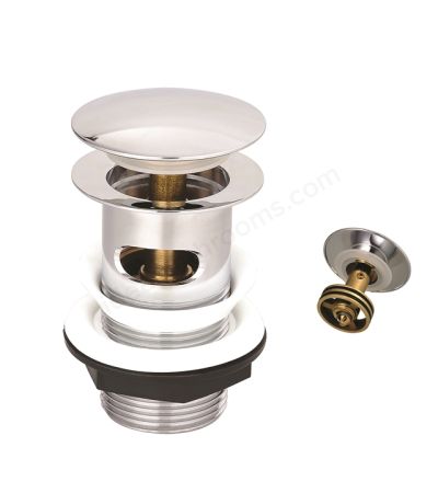 Scudo Round Dome Slotted Sprung Basin Waste - EASY CLEAN