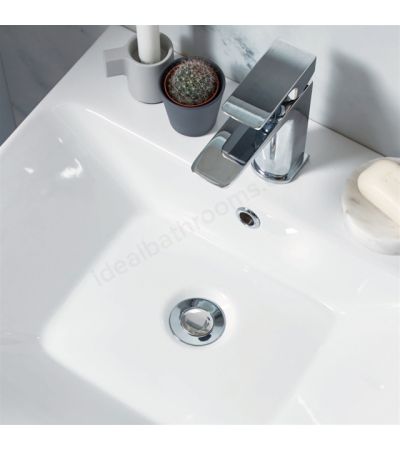 Scudo Round Centre Dome Slotted Sprung Basin Waste - Chrome