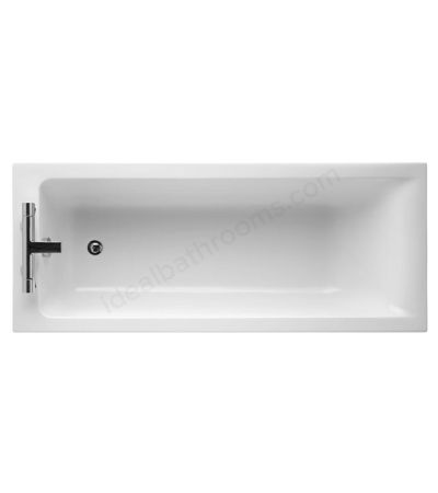 Ideal Standard CONCEPT Single Ended Rectangular Bath 2 Tap Holes 1700x700mm White