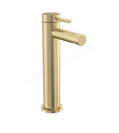 Tavistock Anthem Tall Basin Mixer  With Click Waste Brushed Brass