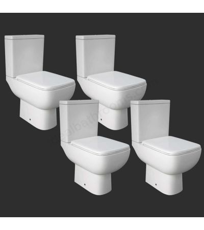 RAK Series 600 full access WC pack with sandwich soft-close seat x4