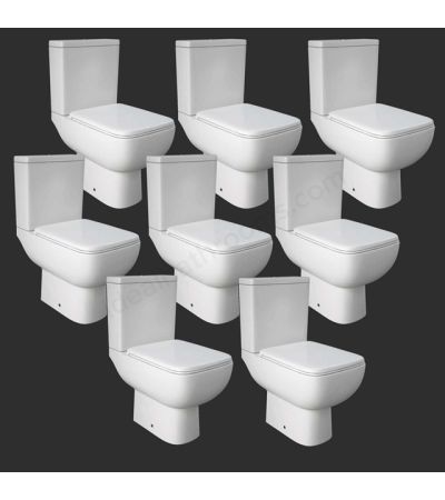 RAK Series 600 full access WC pack with sandwich soft-close seat x8