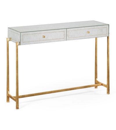 Jonathan Charles Box Console Table - Gold