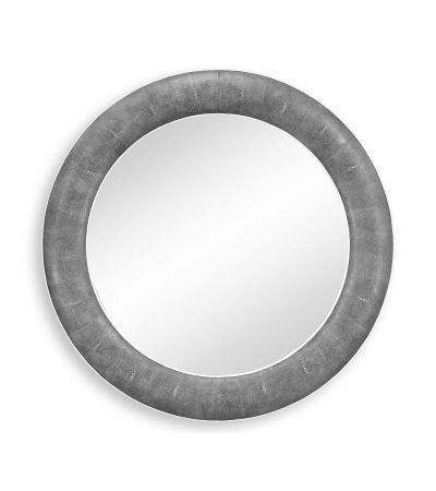 Jonathan Charles Shagreen Mirror - Anthracite