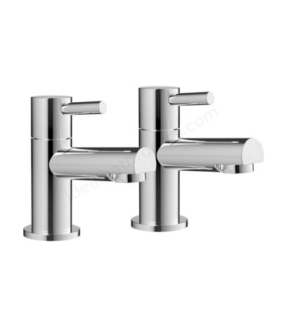 Harper & Brooke Harling Tap Pair for 2 TH Basin - Chrome