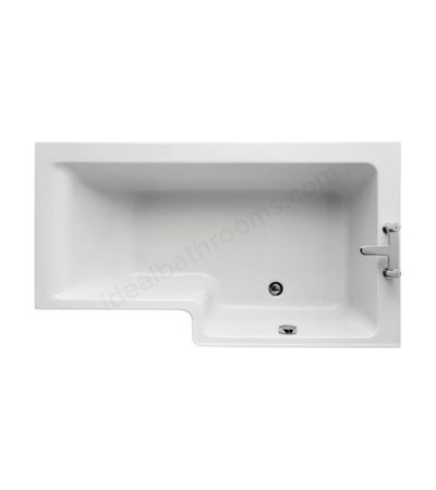 Ideal Standard Concept 1500mm Square Idealform Plus Shower Bath Right Handed 0 Tap Holes White