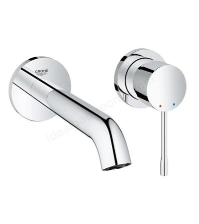 Grohe ESSENCE New 2 Tap Hole; Basin Mixer Tap; M-Size; Wall Mounted; Trim Set Only; Chrome