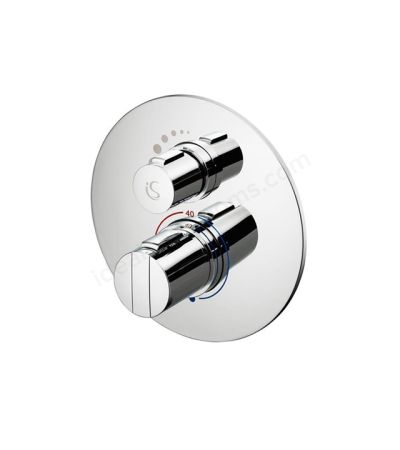 Ideal Standard CONCEPT Easybox Slim Built-in Thermostatic Shower Mixer Round Faceplate Chrome