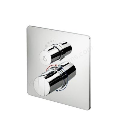 Ideal Standard CONCEPT Easybox Slim Built-in Thermostatic Shower Mixer Square Faceplate Chrome