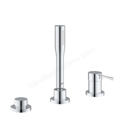 Grohe Essence New 3 Tap Holes Single Lever Bath Combination - Chrome