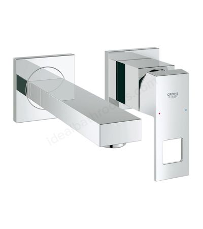 Grohe EUROCUBE 2 Tap Hole; Basin Mixer Tap; S-Size; Wall Mounted; Trim Set Only; Chrome