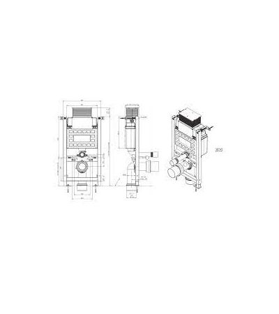 Saneux 780mm Universal Framed Cistern