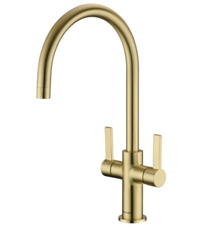 Auva C Spout Brushed Brass 