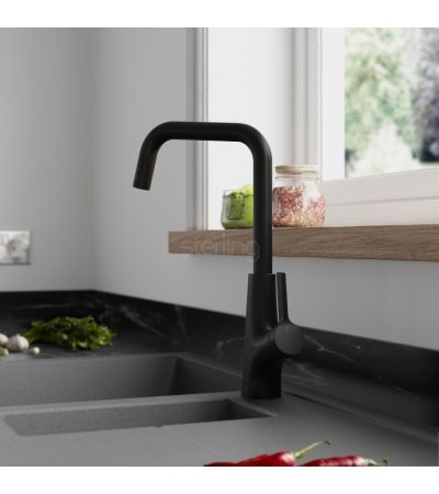 Azia Sensor S/Lever Matt Black 