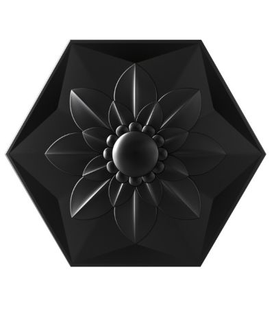 'Frozen Garden' Black Frozen Flower