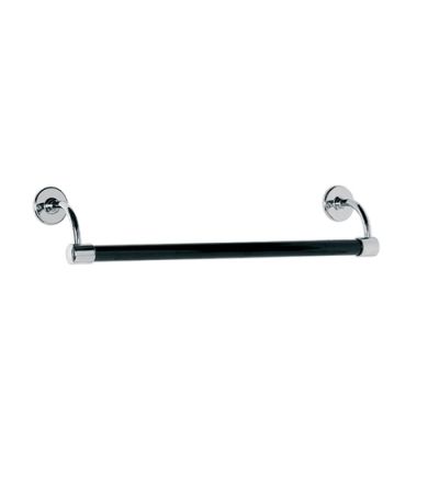 Lefroy Brooks BK 4507 Black Large Bore (1") Stove Enamelled Towel Bar 520mm
