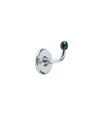 Lefroy Brooks BK 4512 Classic Single Robe Hook with Black Ceramic Acorn