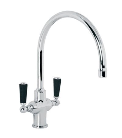 Lefroy Brooks BL 1550 Black Ceramic Lever Kitchen Monobloc Mixer