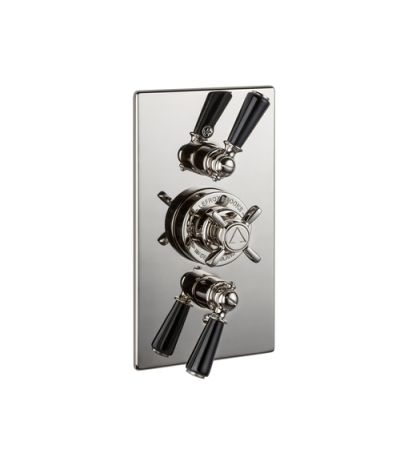 Lefroy Brooks BL 8736 Concealed Black Lever Dual Flow Control Thermostatic Mixing Valve
