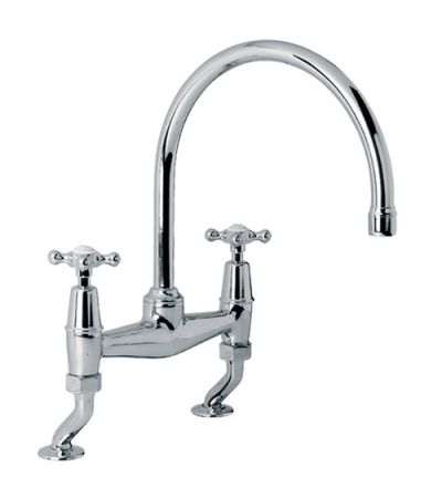 Lefroy Brooks CH 1517 Connaught Basin Bridge Mixer with 91/2" Spout