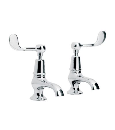 Lefroy Brooks CL 8022 Connaught Lever Basin Pillar Taps (1 pair)