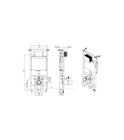 Saneux 1140mm Universal Framed Cistern