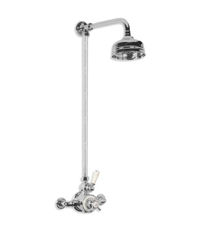 Lefroy Brooks GD 8701 Exposed Godolphin Thermostatic Valve with Riser, 5" Apron Rose and Adjustable Riser Pipe Bracket