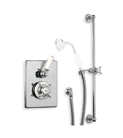 Lefroy Brooks GD 8711 Concealed Godolphin Thermostatic Mixing Valve with Sliding Rail and Shower Kit