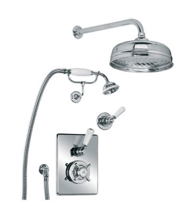 Lefroy Brooks GD 8716 Concealed Godolphin Thermostatic Mixing Valve and Dual Shower Kit