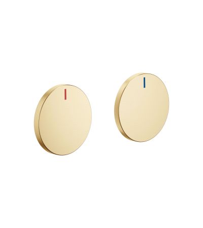 Dornbracht -CYO Handle insert set red & blue - Brushed Durabrass (23kt Gold) Brushed Durabrass (23kt Gold)
