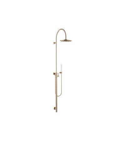 Dornbracht - Shower system with single-lever shower mixer without hand shower - Brushed Champagne (22kt Gold)