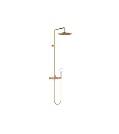 Dornbracht -TARA Showerpipe without hand shower 300 mm - Brushed Durabrass (23kt Gold) Brushed Durabrass (23kt Gold)
