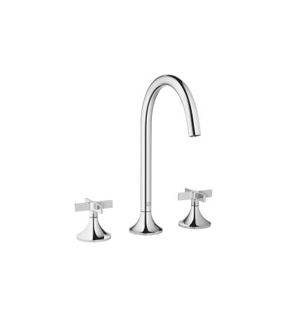 Dornbracht -VAIA Three-hole basin mixer with pop-up waste - Chrome Chrome