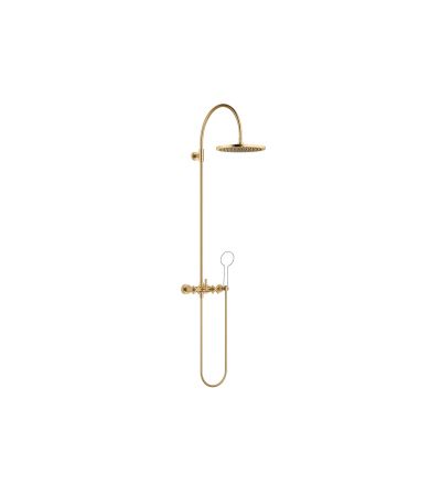 Dornbracht -TARA Showerpipe with shower mixer without hand shower 300 mm - Brushed Durabrass (23kt Gold) Brushed Durabrass (23kt Gold)