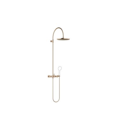 Dornbracht -TARA Showerpipe with shower mixer without hand shower 300 mm - Brushed Champagne (22kt Gold) Brushed Champagne (22kt Gold)