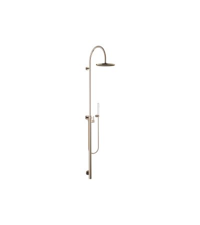 Dornbracht -Shower system with single-lever shower mixer without hand shower FlowReduce - Champagne (22kt Gold)